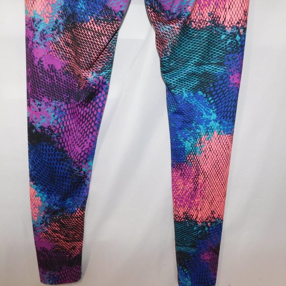 Marika Womens S Rainbow Multicolour Snake Skin  Print Athletic yoga leggings - Picture 7 of 7